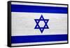 Israel Flag Design with Wood Patterning - Flags of the World Series-Philippe Hugonnard-Framed Stretched Canvas