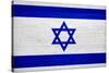 Israel Flag Design with Wood Patterning - Flags of the World Series-Philippe Hugonnard-Stretched Canvas