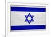 Israel Flag Design with Wood Patterning - Flags of the World Series-Philippe Hugonnard-Framed Art Print