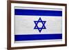 Israel Flag Design with Wood Patterning - Flags of the World Series-Philippe Hugonnard-Framed Art Print