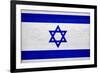 Israel Flag Design with Wood Patterning - Flags of the World Series-Philippe Hugonnard-Framed Art Print