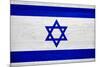 Israel Flag Design with Wood Patterning - Flags of the World Series-Philippe Hugonnard-Mounted Art Print