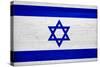 Israel Flag Design with Wood Patterning - Flags of the World Series-Philippe Hugonnard-Stretched Canvas