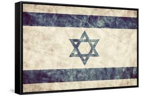 Israel Grunge Flag. Vintage, Retro Style. High Resolution, Hd Quality. Item from My Grunge Flags Co-Michal Bednarek-Framed Stretched Canvas