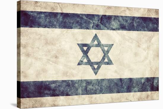 Israel Grunge Flag. Vintage, Retro Style. High Resolution, Hd Quality. Item from My Grunge Flags Co-Michal Bednarek-Stretched Canvas