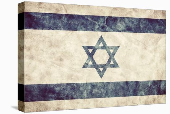 Israel Grunge Flag. Vintage, Retro Style. High Resolution, Hd Quality. Item from My Grunge Flags Co-Michal Bednarek-Stretched Canvas