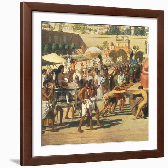 Israel in Egypt, 1867 (Detail)-Edward John Poynter-Framed Giclee Print