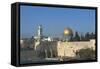 Israel, Jerusalem, Dome of Rock and Western Wall-null-Framed Stretched Canvas