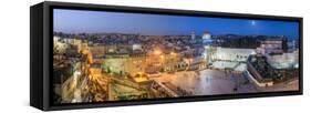 Israel, Jerusalem, Old City, Jewish Quarter of the Western Wall Plaza, with People Praying at the W-Gavin Hellier-Framed Stretched Canvas