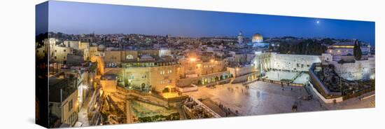 Israel, Jerusalem, Old City, Jewish Quarter of the Western Wall Plaza, with People Praying at the W-Gavin Hellier-Stretched Canvas