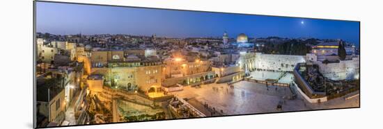 Israel, Jerusalem, Old City, Jewish Quarter of the Western Wall Plaza, with People Praying at the W-Gavin Hellier-Mounted Photographic Print