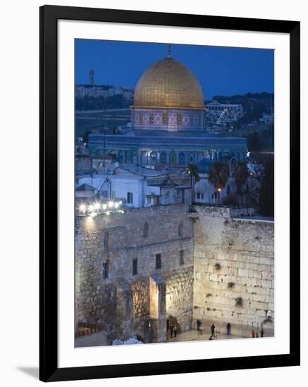 Israel, Jerusalem, Old City, Jewish Quarter of the Western Wall Plaza-Walter Bibikow-Framed Photographic Print