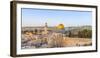 Israel, Jerusalem, Old City, Temple Mount, Dome of the Rock and The Western Wall - know as the Wail-Jane Sweeney-Framed Photographic Print