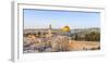 Israel, Jerusalem, Old City, Temple Mount, Dome of the Rock and The Western Wall - know as the Wail-Jane Sweeney-Framed Photographic Print