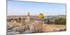 Israel, Jerusalem, Old City, Temple Mount, Dome of the Rock and The Western Wall - know as the Wail-Jane Sweeney-Mounted Photographic Print