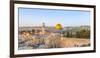 Israel, Jerusalem, Old City, Temple Mount, Dome of the Rock and The Western Wall - know as the Wail-Jane Sweeney-Framed Photographic Print