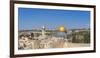 Israel, Jerusalem, Old City, Temple Mount, Dome of the Rock and The Western Wall - know as the Wail-Jane Sweeney-Framed Photographic Print