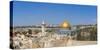 Israel, Jerusalem, Old City, Temple Mount, Dome of the Rock and The Western Wall - know as the Wail-Jane Sweeney-Stretched Canvas