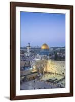 Israel, Jerusalem, Old City, Temple Mount, Dome of the Rock and The Western Wall - know as the Wail-Jane Sweeney-Framed Photographic Print