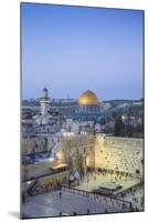 Israel, Jerusalem, Old City, Temple Mount, Dome of the Rock and The Western Wall - know as the Wail-Jane Sweeney-Mounted Photographic Print