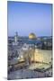 Israel, Jerusalem, Old City, Temple Mount, Dome of the Rock and The Western Wall - know as the Wail-Jane Sweeney-Mounted Photographic Print