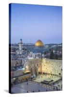 Israel, Jerusalem, Old City, Temple Mount, Dome of the Rock and The Western Wall - know as the Wail-Jane Sweeney-Stretched Canvas