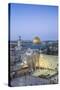 Israel, Jerusalem, Old City, Temple Mount, Dome of the Rock and The Western Wall - know as the Wail-Jane Sweeney-Stretched Canvas