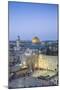 Israel, Jerusalem, Old City, Temple Mount, Dome of the Rock and The Western Wall - know as the Wail-Jane Sweeney-Mounted Photographic Print