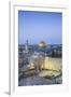 Israel, Jerusalem, Old City, Temple Mount, Dome of the Rock and The Western Wall - know as the Wail-Jane Sweeney-Framed Photographic Print