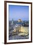 Israel, Jerusalem, Old City, Temple Mount, Dome of the Rock and The Western Wall - know as the Wail-Jane Sweeney-Framed Photographic Print