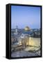 Israel, Jerusalem, Old City, Temple Mount, Dome of the Rock and The Western Wall - know as the Wail-Jane Sweeney-Framed Stretched Canvas