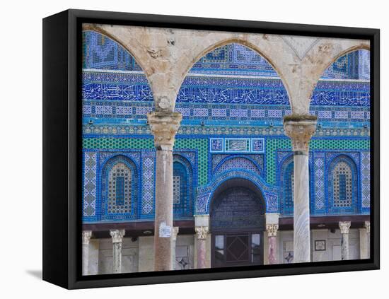 Israel, Jerusalem, Temple Mount, Dome of the Rock-Walter Bibikow-Framed Stretched Canvas