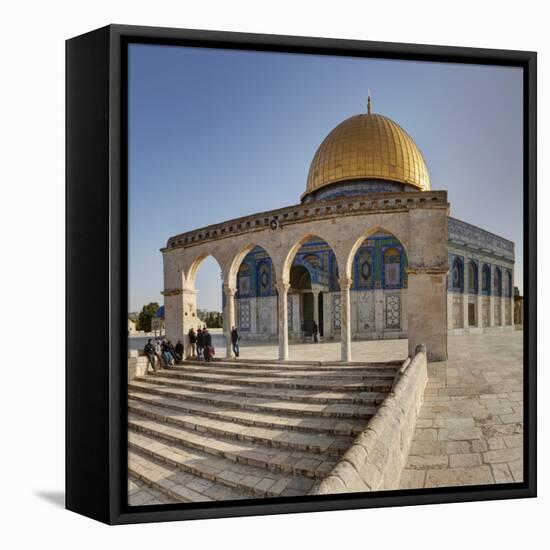 Israel, Jerusalem, Temple Mount, Dome of the Rock-Gavin Hellier-Framed Stretched Canvas