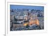 Israel, Jerusalem, View of Old Town, looking towards the Jewish Quarter with the Al-Aqsa Mosque to -Jane Sweeney-Framed Photographic Print