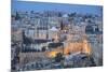 Israel, Jerusalem, View of Old Town, looking towards the Jewish Quarter with the Al-Aqsa Mosque to -Jane Sweeney-Mounted Photographic Print