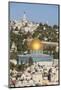 Israel, Jerusalem, View of the Old City,  Dome of the Rock on Temple Mount, and the Mount of Olives-Jane Sweeney-Mounted Photographic Print