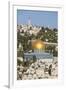 Israel, Jerusalem, View of the Old City,  Dome of the Rock on Temple Mount, and the Mount of Olives-Jane Sweeney-Framed Photographic Print