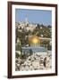 Israel, Jerusalem, View of the Old City,  Dome of the Rock on Temple Mount, and the Mount of Olives-Jane Sweeney-Framed Photographic Print