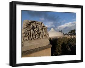 Israel Museum Sculpture and Exterior View of the Shrine of the Book, Jerusalem, Israel-Ellen Clark-Framed Premium Photographic Print