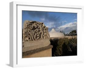 Israel Museum Sculpture and Exterior View of the Shrine of the Book, Jerusalem, Israel-Ellen Clark-Framed Premium Photographic Print