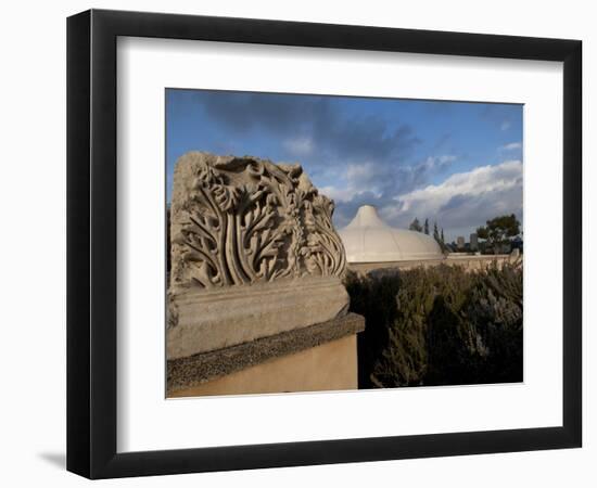 Israel Museum Sculpture and Exterior View of the Shrine of the Book, Jerusalem, Israel-Ellen Clark-Framed Photographic Print