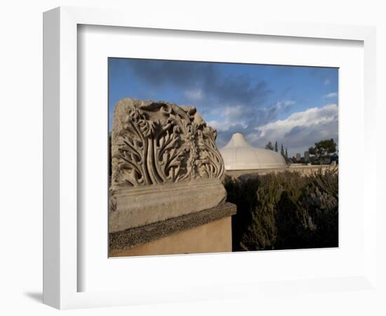 Israel Museum Sculpture and Exterior View of the Shrine of the Book, Jerusalem, Israel-Ellen Clark-Framed Photographic Print