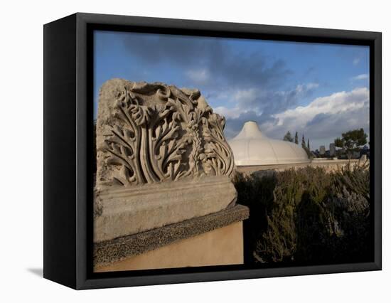 Israel Museum Sculpture and Exterior View of the Shrine of the Book, Jerusalem, Israel-Ellen Clark-Framed Stretched Canvas