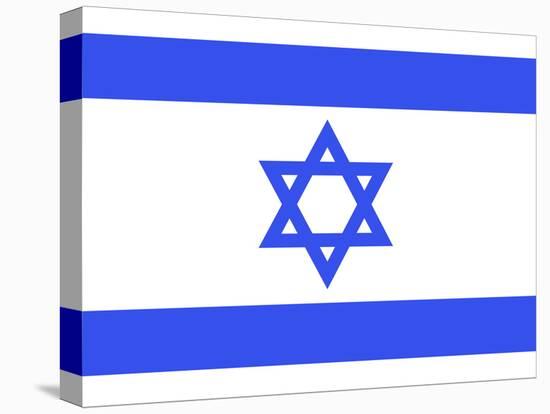 Israel National Flag Poster Print-null-Stretched Canvas