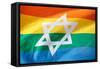 Israel Rainbow Flag-RDStockPhotos-Framed Stretched Canvas