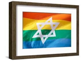 Israel Rainbow Flag-RDStockPhotos-Framed Photographic Print