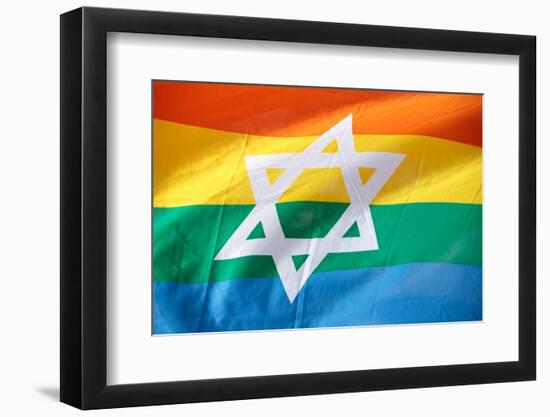 Israel Rainbow Flag-RDStockPhotos-Framed Photographic Print