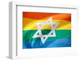 Israel Rainbow Flag-RDStockPhotos-Framed Photographic Print