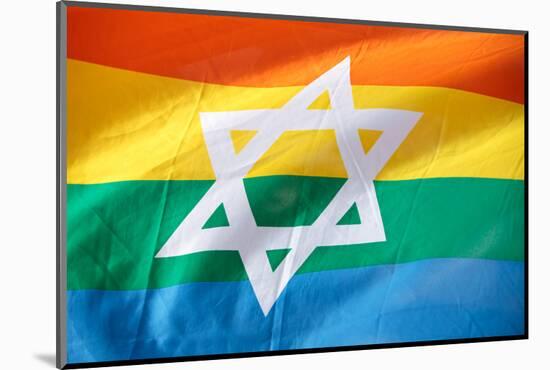 Israel Rainbow Flag-RDStockPhotos-Mounted Photographic Print