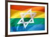 Israel Rainbow Flag-RDStockPhotos-Framed Photographic Print